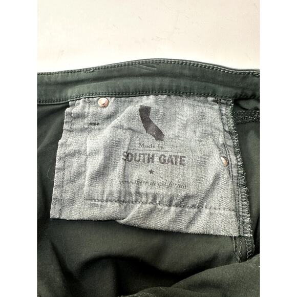 AG The Prima Mid-Rise Cigarette Pants Women’s 30R Forest Green Stretch Velvet - Picture 12 of 15